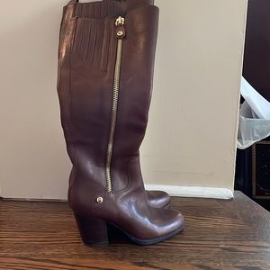 25. Guess Brown Heeled Knee High Boots